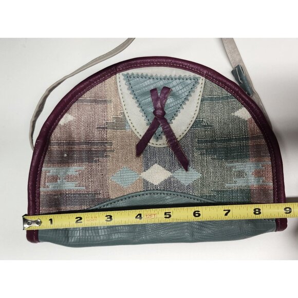 Vintage Tapestry & Reptile Leather Purse Daniel Victor Vermont - Picture 9 of 16